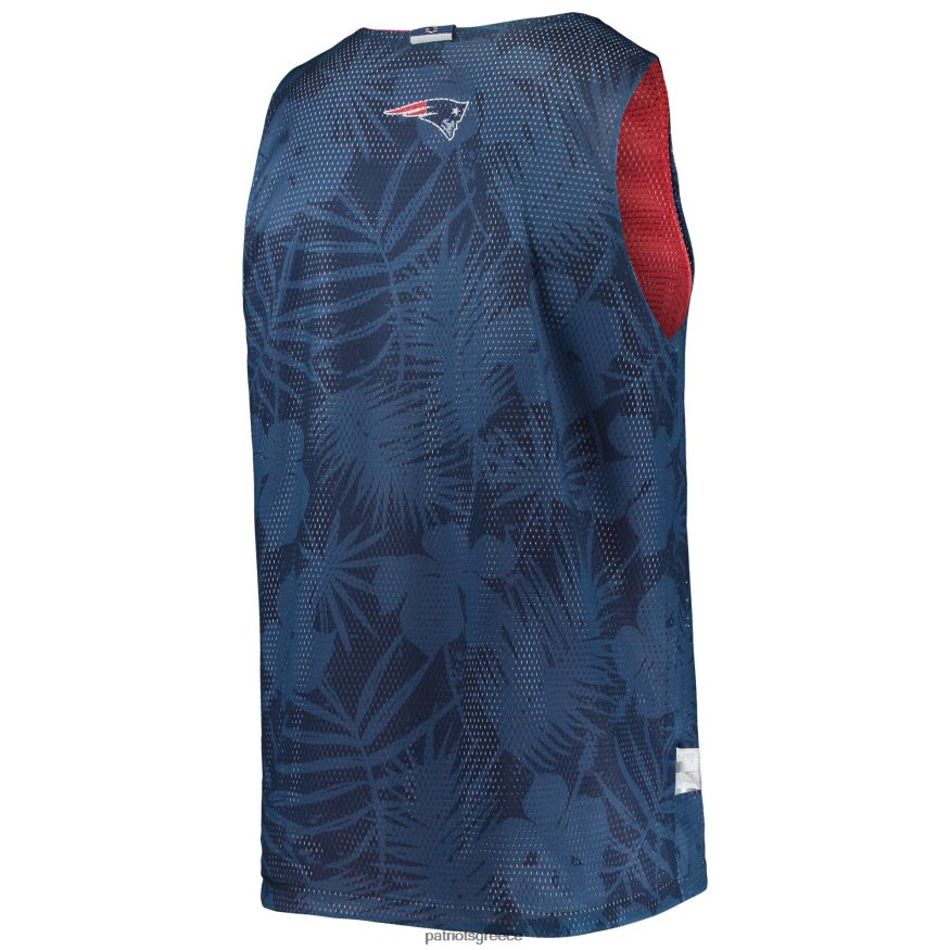 Patriots Jersey Foco navy floral αναστρέψιμο διχτυωτό φανελάκι άνδρες είδη ένδυσης VPDHTZ2026