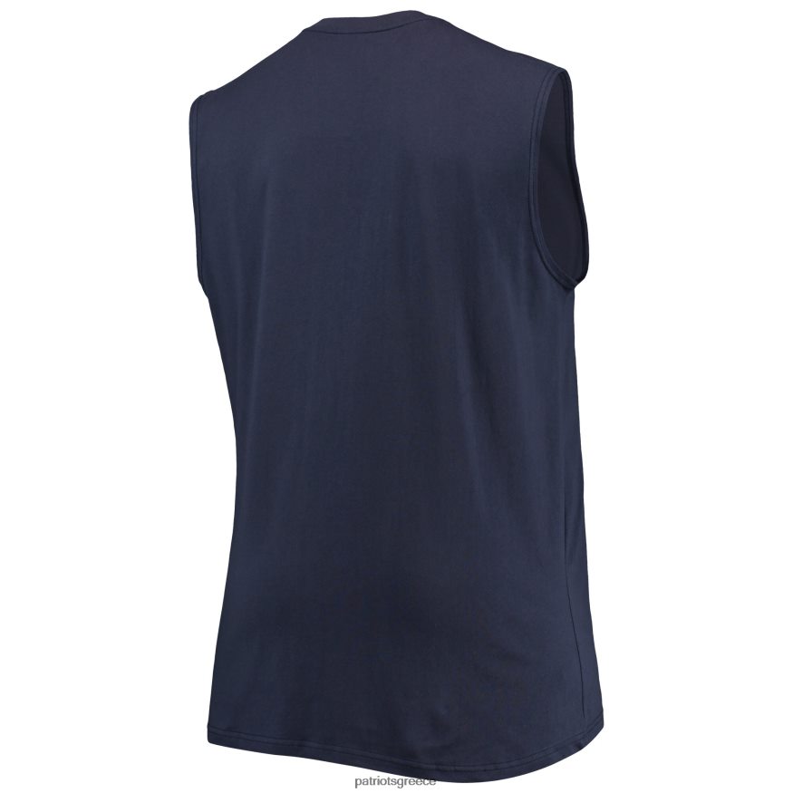 Patriots Jersey ναυτικό μεγάλο και ψηλό μυϊκό φανελάκι άνδρες είδη ένδυσης VPDHTZ1823