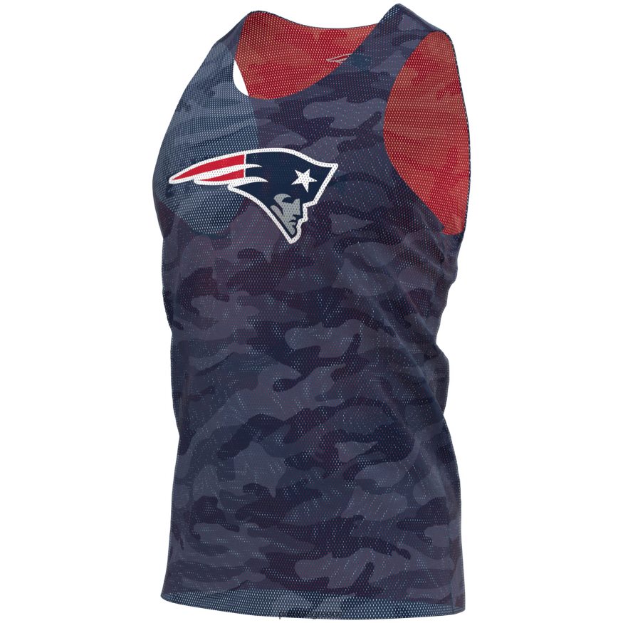 Patriots Jersey foco navy/κόκκινο αναστρέψιμο πλέγμα ντεπόζιτο άνδρες είδη ένδυσης VPDHTZ2068
