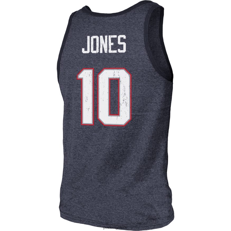 Patriots Jersey μαγευτικές κλωστές mac jones heathered navy player όνομα & νούμερο τριπλό τανκ άνδρες είδη ένδυσης VPDHTZ2011