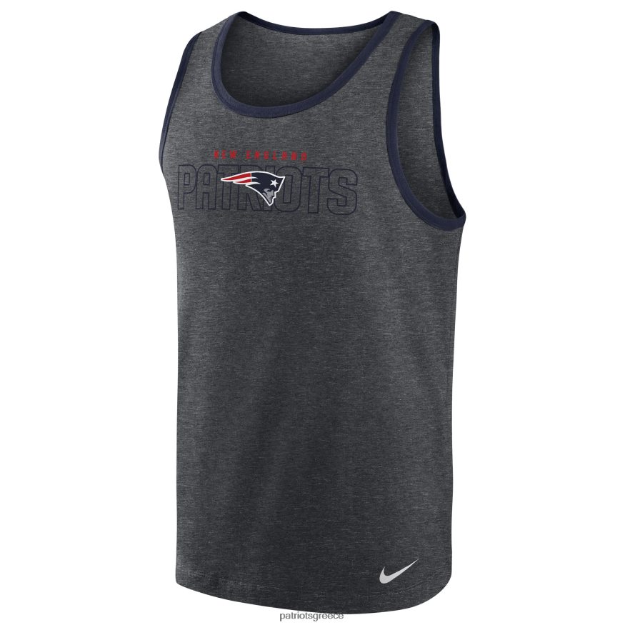 Patriots Jersey Μπλούζα δεξαμενής τριπλής ανάμειξης από κάρβουνο nike άνδρες είδη ένδυσης VPDHTZ1853