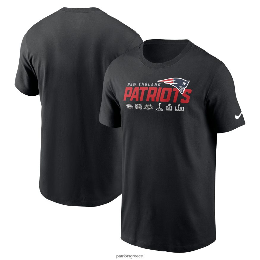 Patriots Jersey Nike μαύρο τοπικό απαραίτητο μπλουζάκι άνδρες είδη ένδυσης VPDHTZ1833
