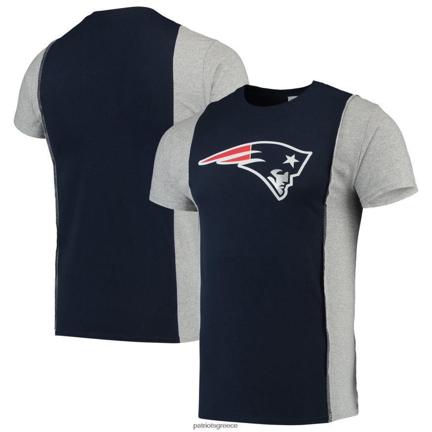 Patriots Jersey Refried ενδύματα ναυτικό/γκρι βιώσιμο ανακυκλωμένο split t-shirt άνδρες είδη ένδυσης VPDHTZ2057