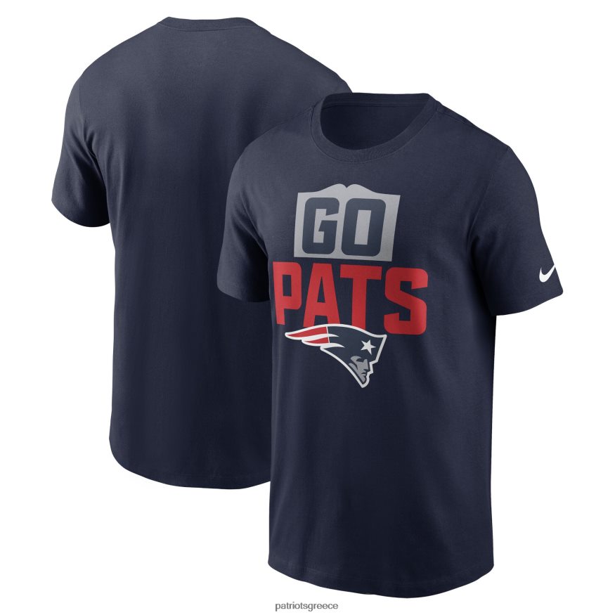 Patriots Jersey T-shirt Nike Navy τοπικής ανάγκης άνδρες είδη ένδυσης VPDHTZ1924