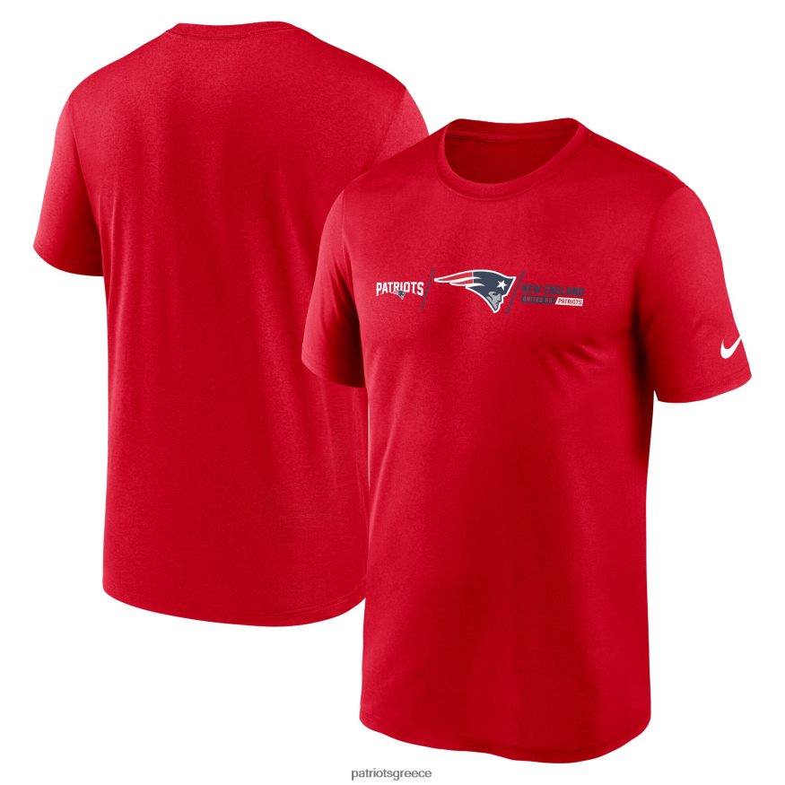Patriots Jersey T-shirt nike κόκκινο οριζόντιο κλείδωμα legend άνδρες είδη ένδυσης VPDHTZ1892