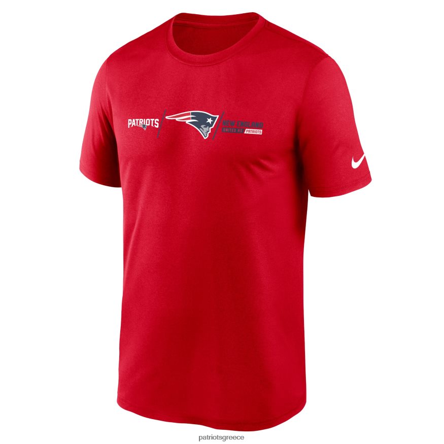 Patriots Jersey T-shirt nike κόκκινο οριζόντιο κλείδωμα legend άνδρες είδη ένδυσης VPDHTZ1892