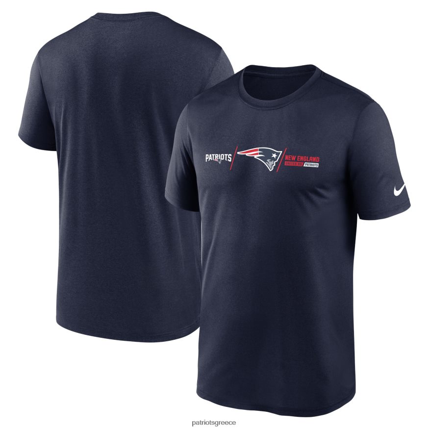 Patriots Jersey T-shirt της nike navy οριζόντιας κλειδαριάς legend άνδρες είδη ένδυσης VPDHTZ1876