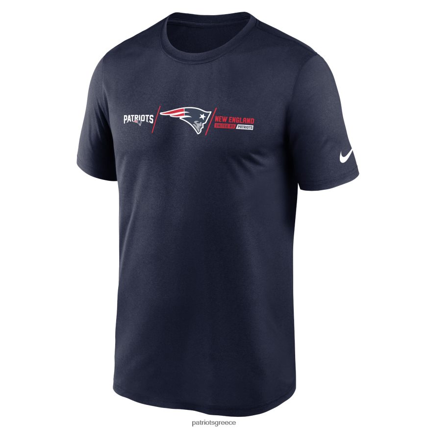 Patriots Jersey T-shirt της nike navy οριζόντιας κλειδαριάς legend άνδρες είδη ένδυσης VPDHTZ1876