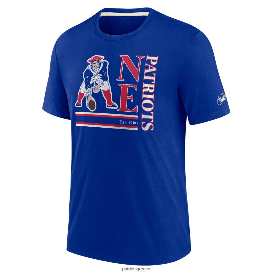 Patriots Jersey T-shirt με λογότυπο nike royal wordmark tri-blend άνδρες είδη ένδυσης VPDHTZ1827