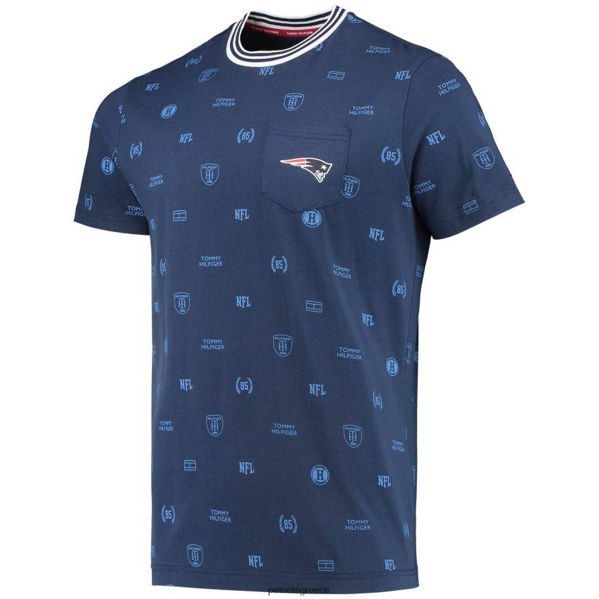 Patriots Jersey T-shirt tommy hilfiger navy απαραίτητο τσεπάκι άνδρες είδη ένδυσης VPDHTZ2017