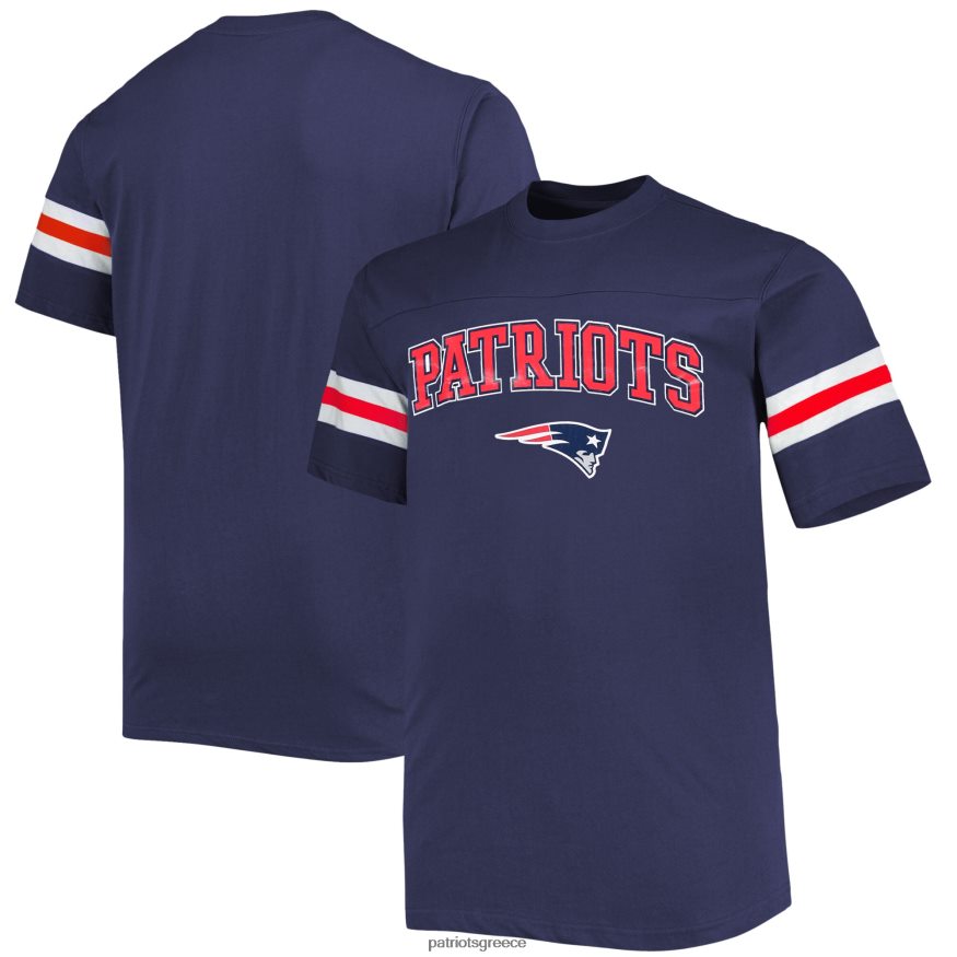 Patriots Jersey ναυτικό μπλουζάκι με μεγάλο & ψηλό μπράτσο με ρίγες άνδρες είδη ένδυσης VPDHTZ1845