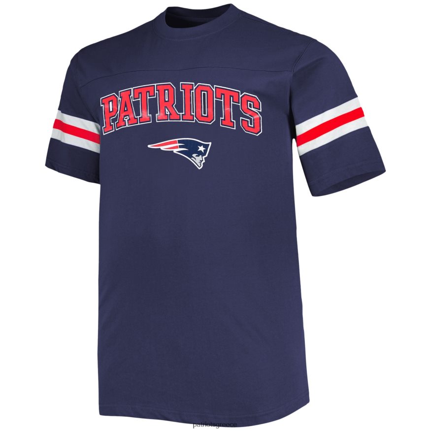 Patriots Jersey ναυτικό μπλουζάκι με μεγάλο & ψηλό μπράτσο με ρίγες άνδρες είδη ένδυσης VPDHTZ1845