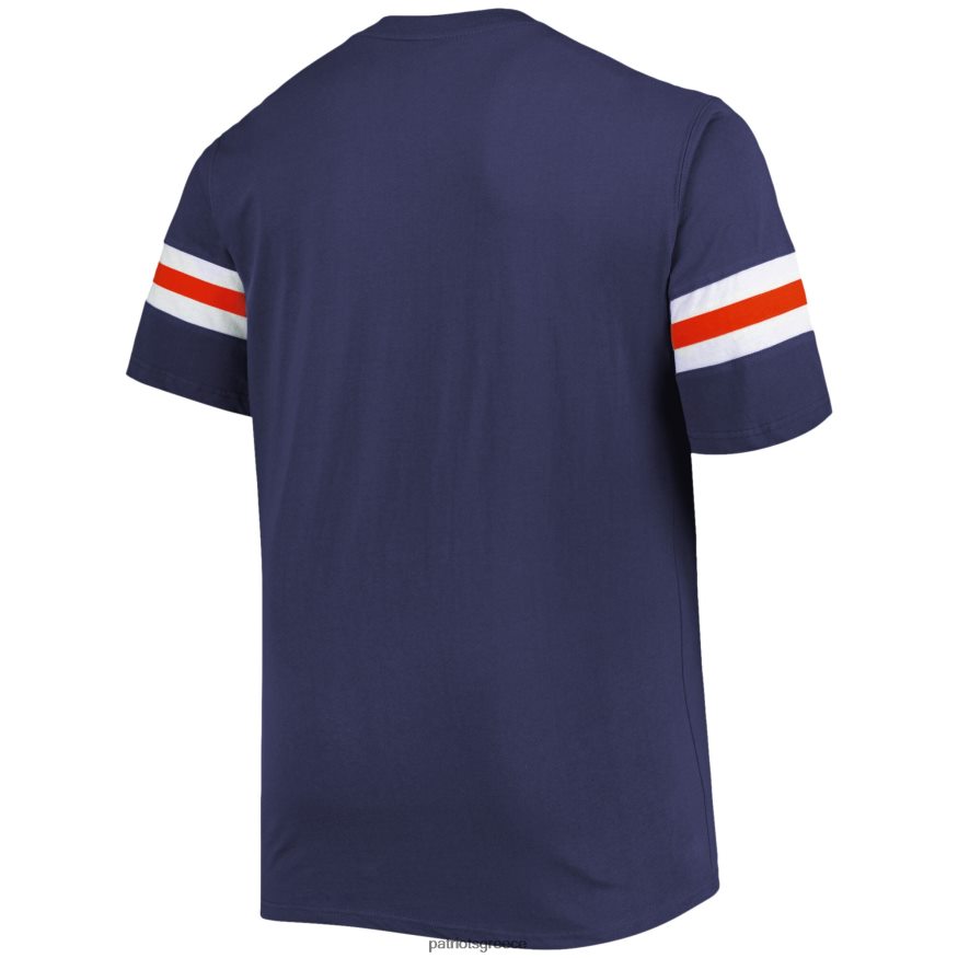 Patriots Jersey ναυτικό μπλουζάκι με μεγάλο & ψηλό μπράτσο με ρίγες άνδρες είδη ένδυσης VPDHTZ1845