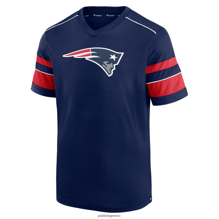 Patriots Jersey μπλουζάκι με λαιμόκοψη σε φανατικούς τύπους ναυτικής υφής άνδρες είδη ένδυσης VPDHTZ1931