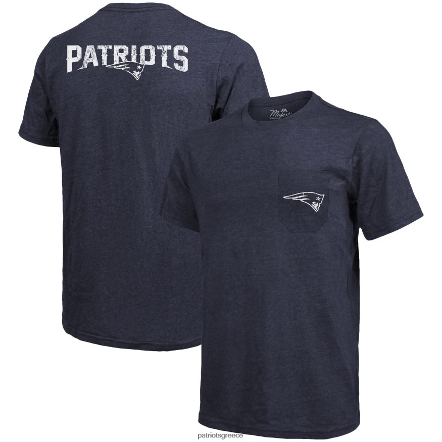 Patriots Jersey μπλουζάκι τσέπης με μαγευτικές κλωστές τριπλής ανάμειξης - ελικοειδή ναυτικό άνδρες είδη ένδυσης VPDHTZ1937