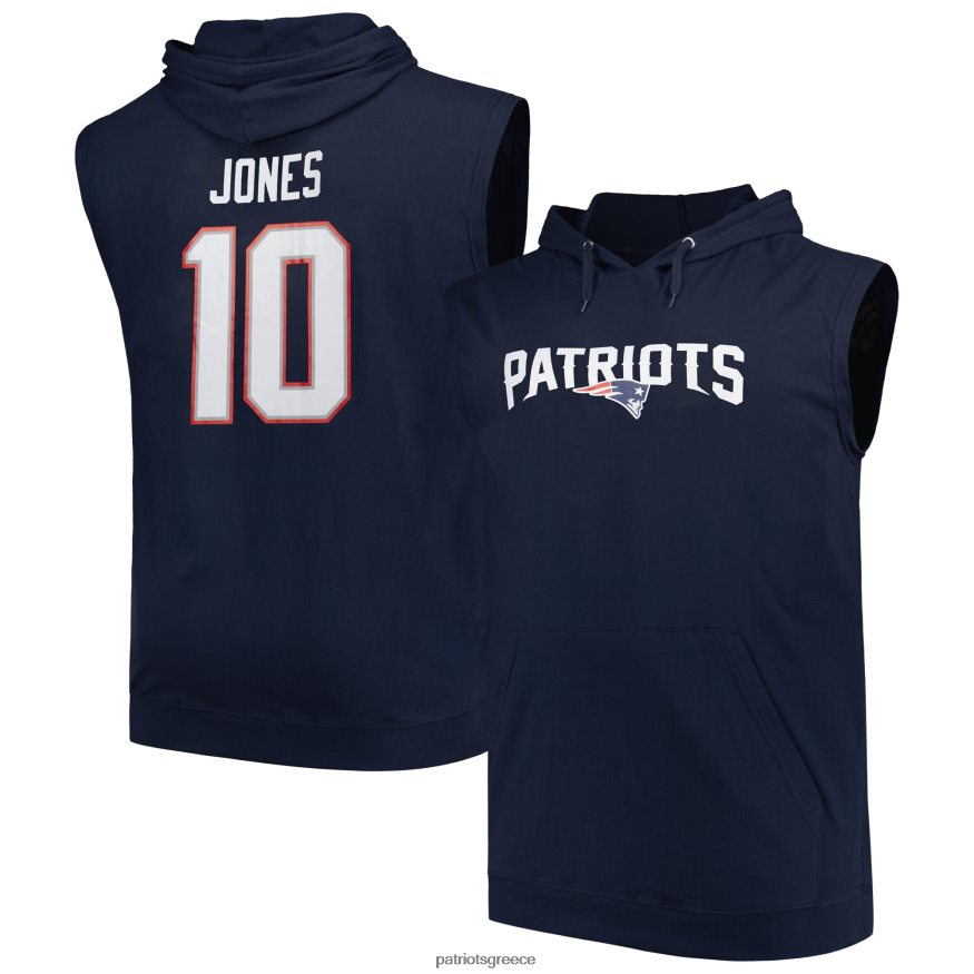Patriots Jersey Μακ Τζόουνς ναυτικό μεγάλο και ψηλό πουλόβερ με κουκούλα άνδρες είδη ένδυσης VPDHTZ1957