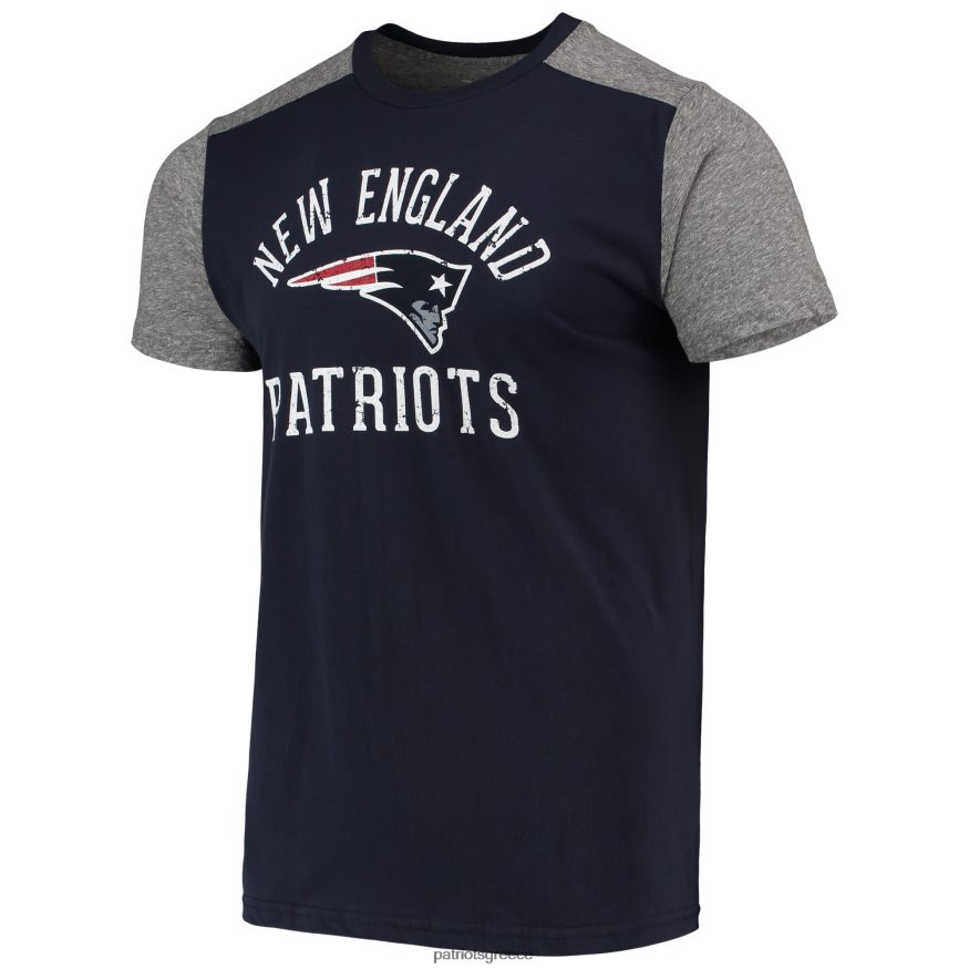 Patriots Jersey μαγευτικές κλωστές ναυτικό/γκρίζο μπλουζάκι με γκάζι άνδρες είδη ένδυσης VPDHTZ1998