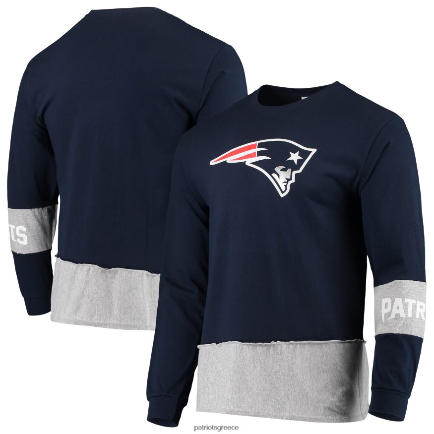 Patriots Jersey μακρυμάνικο μπλουζάκι από ανακυκλωμένο ανακυκλωμένο και ανακυκλωμένο γκρι άνδρες είδη ένδυσης VPDHTZ2055