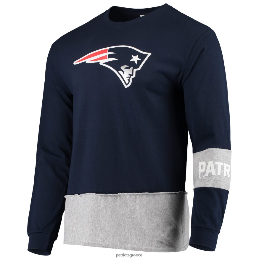 Patriots Jersey μακρυμάνικο μπλουζάκι από ανακυκλωμένο ανακυκλωμένο και ανακυκλωμένο γκρι άνδρες είδη ένδυσης VPDHTZ2055
