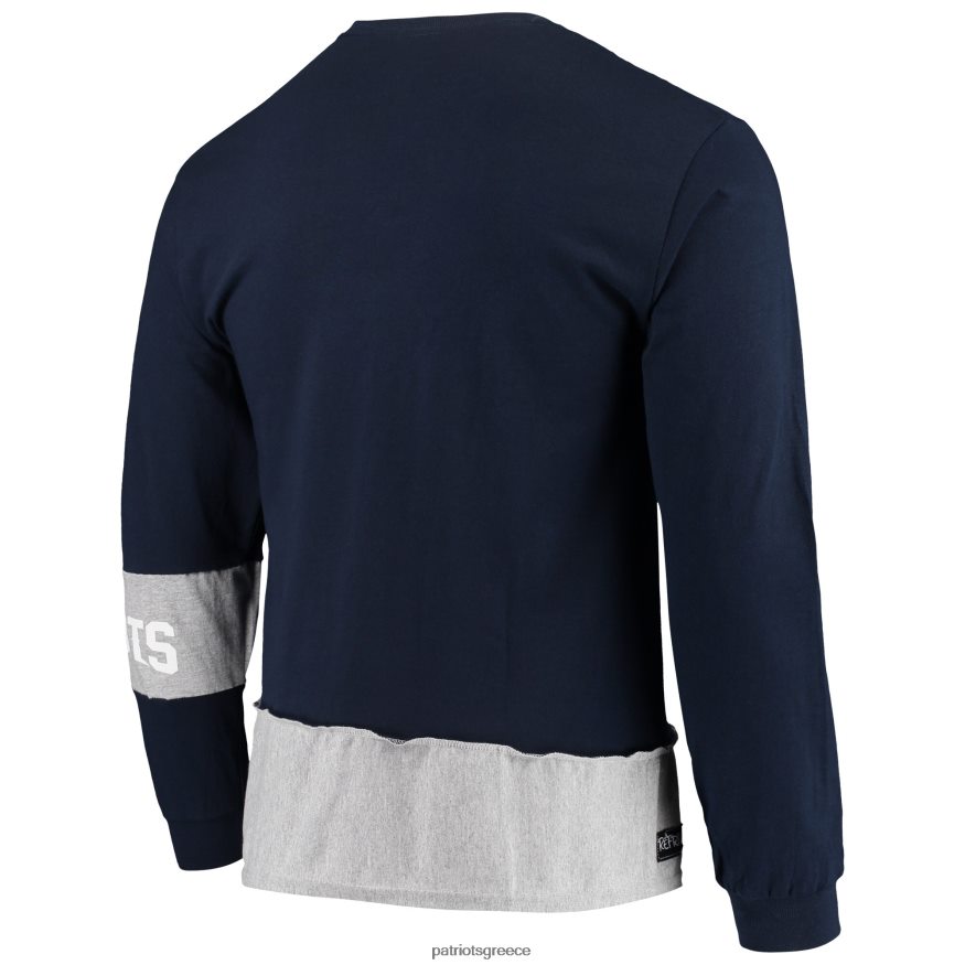Patriots Jersey μακρυμάνικο μπλουζάκι από ανακυκλωμένο ανακυκλωμένο και ανακυκλωμένο γκρι άνδρες είδη ένδυσης VPDHTZ2055