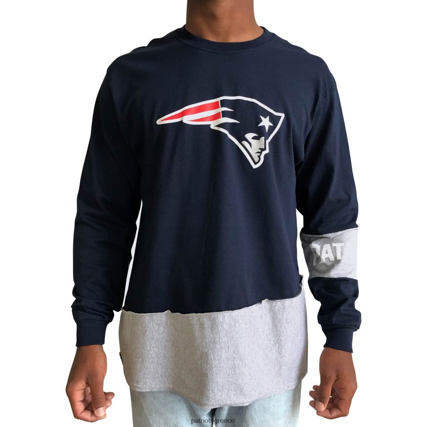 Patriots Jersey μακρυμάνικο μπλουζάκι από ανακυκλωμένο ανακυκλωμένο και ανακυκλωμένο γκρι άνδρες είδη ένδυσης VPDHTZ2055