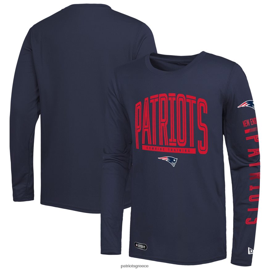Patriots Jersey Το ναυτικό της νέας εποχής συνδυάζει αυθεντικό μακρυμάνικο μπλουζάκι εντός γηπέδου άνδρες είδη ένδυσης VPDHTZ2063