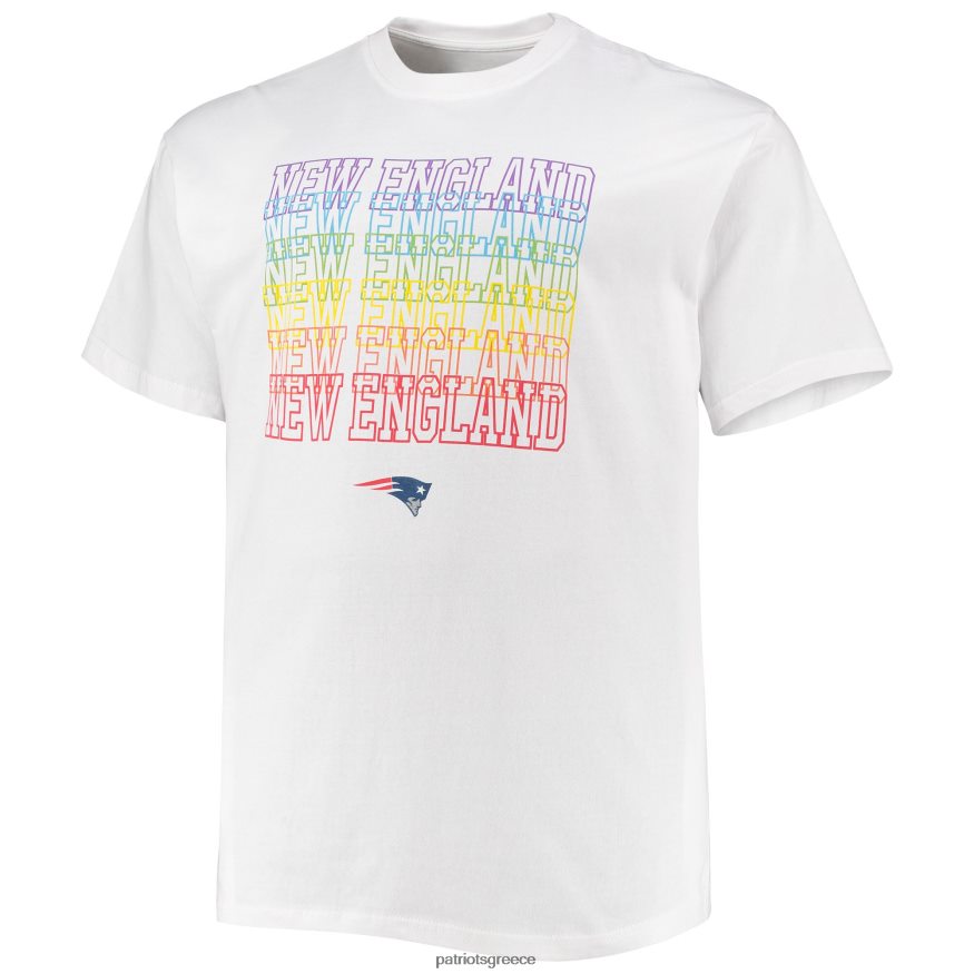 Patriots Jersey φανατικοί επώνυμα λευκό μπλουζάκι μεγάλο & ψηλό city pride άνδρες είδη ένδυσης VPDHTZ1974