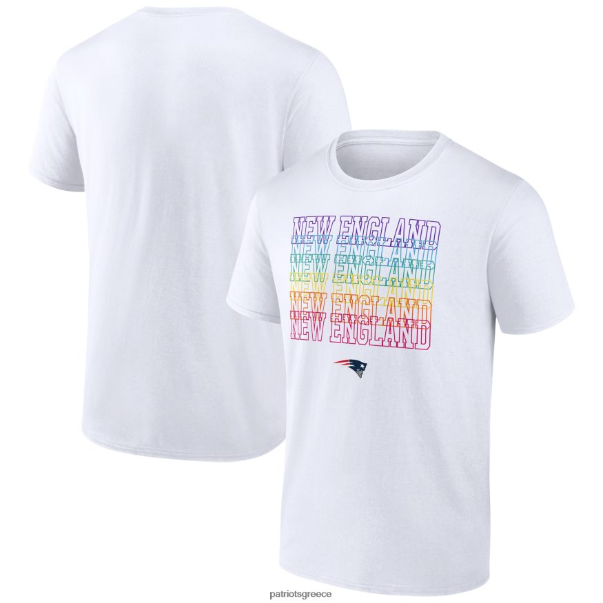 Patriots Jersey μπλουζάκι με λογότυπο φανατικών επώνυμων λευκών city pride άνδρες είδη ένδυσης VPDHTZ2045