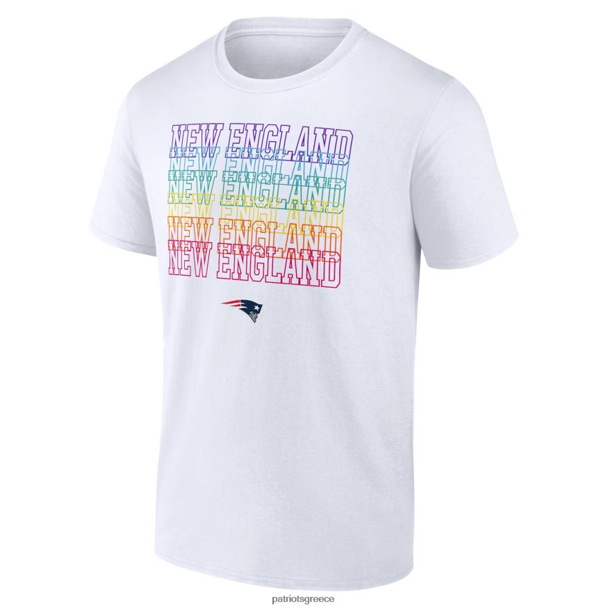 Patriots Jersey μπλουζάκι με λογότυπο φανατικών επώνυμων λευκών city pride άνδρες είδη ένδυσης VPDHTZ2045