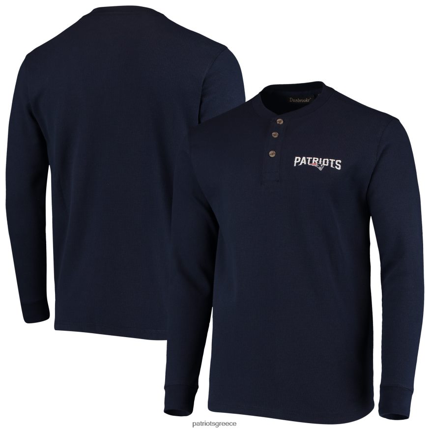 Patriots Jersey μακρυμάνικο μπλουζάκι dunbrooke navy logo maverick thermal henley άνδρες είδη ένδυσης VPDHTZ1960