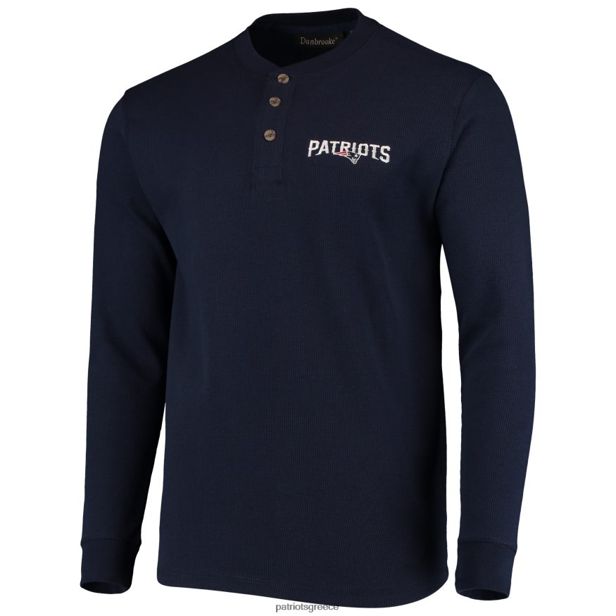 Patriots Jersey μακρυμάνικο μπλουζάκι dunbrooke navy logo maverick thermal henley άνδρες είδη ένδυσης VPDHTZ1960