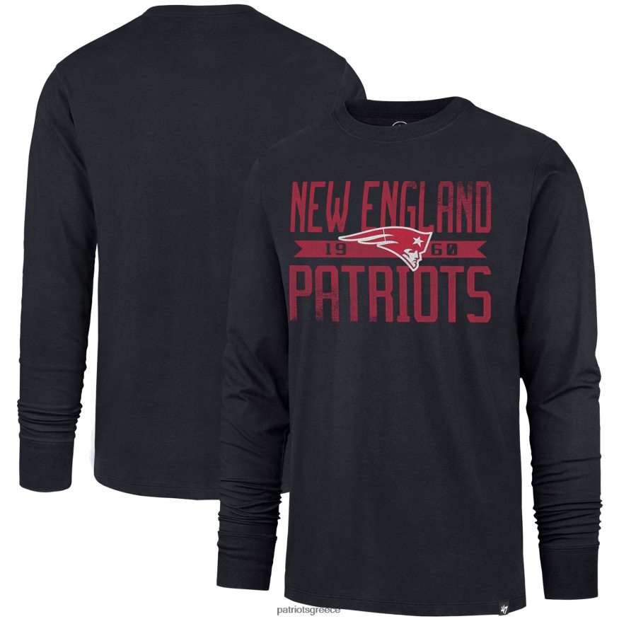 Patriots Jersey Μπλουζάκι με μακρυμάνικο franklin 47 ναυτικό φαρδύ άνδρες είδη ένδυσης VPDHTZ1966