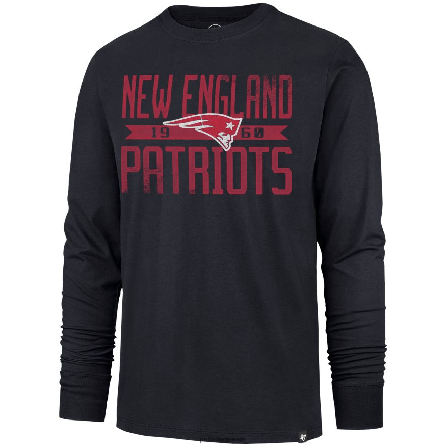 Patriots Jersey Μπλουζάκι με μακρυμάνικο franklin 47 ναυτικό φαρδύ άνδρες είδη ένδυσης VPDHTZ1966