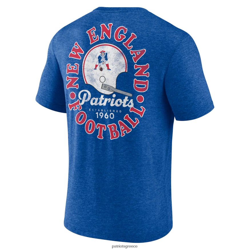 Patriots Jersey μπλουζάκι τριών χαρμανιών επώνυμα heather royal oval bubble άνδρες είδη ένδυσης VPDHTZ1771