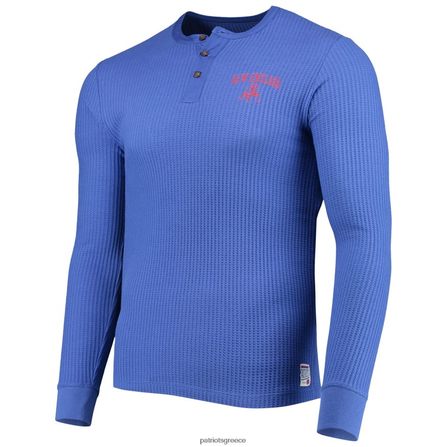 Patriots Jersey junk food royal thermal henley μακρυμάνικο μπλουζάκι άνδρες είδη ένδυσης VPDHTZ2035