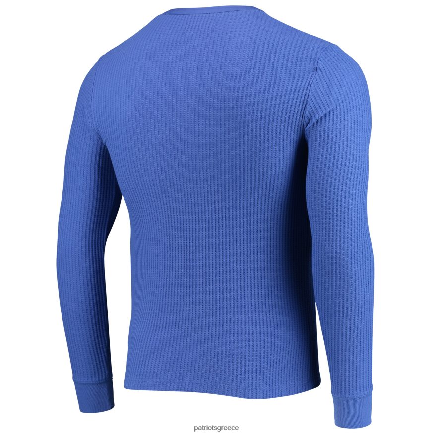Patriots Jersey junk food royal thermal henley μακρυμάνικο μπλουζάκι άνδρες είδη ένδυσης VPDHTZ2035
