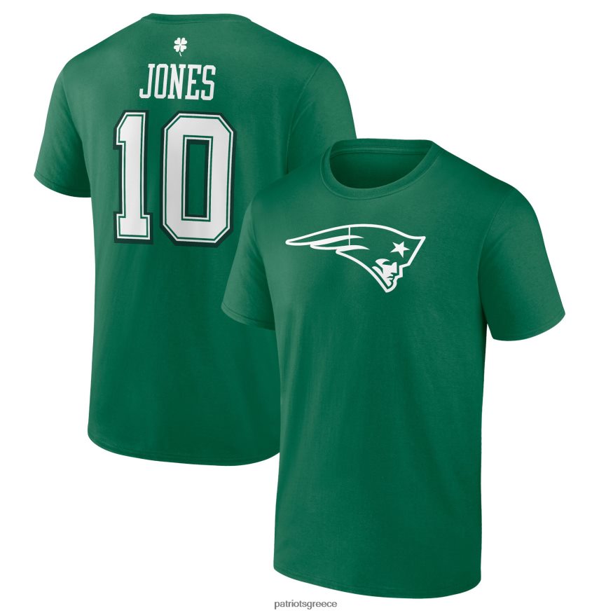 Patriots Jersey φανατικοί επώνυμα mac jones green st. μπλουζάκι παίκτη με εικονίδιο για την ημέρα του Πάτρικ άνδρες είδη ένδυσης VPDHTZ2016