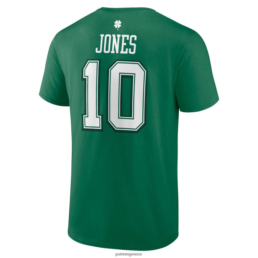 Patriots Jersey φανατικοί επώνυμα mac jones green st. μπλουζάκι παίκτη με εικονίδιο για την ημέρα του Πάτρικ άνδρες είδη ένδυσης VPDHTZ2016