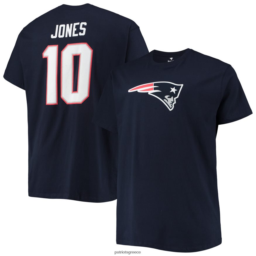 Patriots Jersey φανατικοί επώνυμα mac jones navy μπλουζάκι με όνομα & νούμερο παίχτη μεγάλου και ψηλού άνδρες είδη ένδυσης VPDHTZ1910
