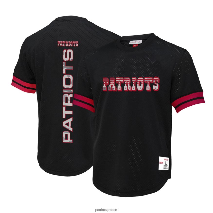 Patriots Jersey Μπλουζάκι mitchell & ness μαύρο camo ανακλαστικό διχτυωτό άνδρες είδη ένδυσης VPDHTZ1865