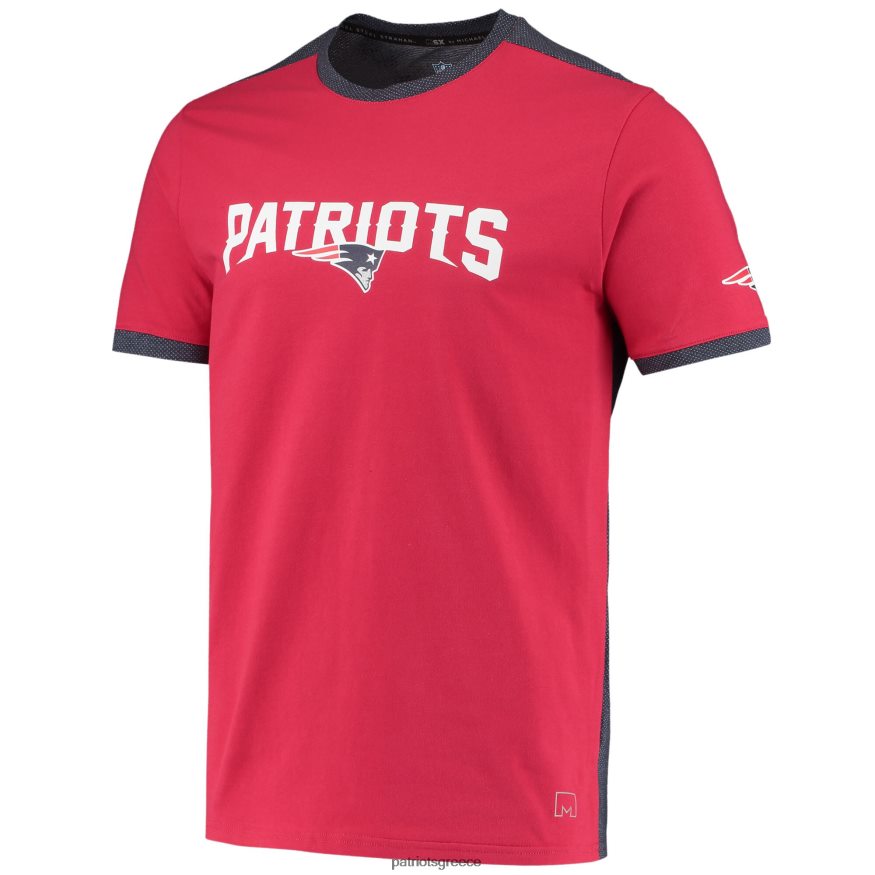 Patriots Jersey msx by michael strahan μπλουζάκι με κόκκινο/ναυτικό διχτυωτό πίσω μέρος άνδρες είδη ένδυσης VPDHTZ2030