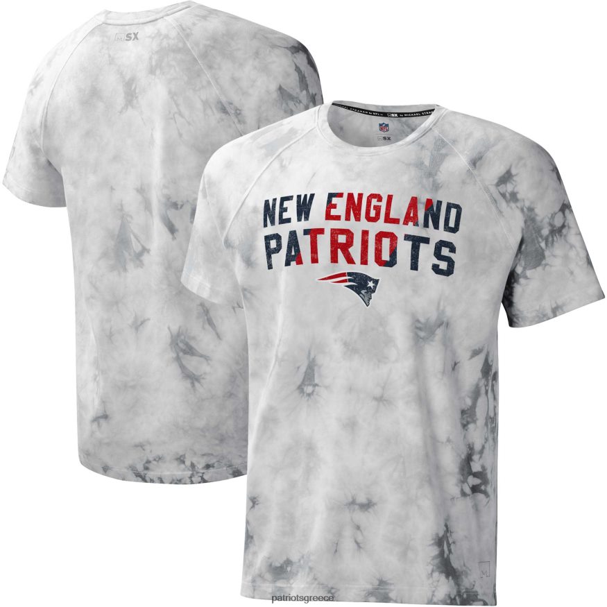 Patriots Jersey msx από τον michael strahan μπλουζάκι tie-dye raglan γκρι ανάλυσης άνδρες είδη ένδυσης VPDHTZ1981