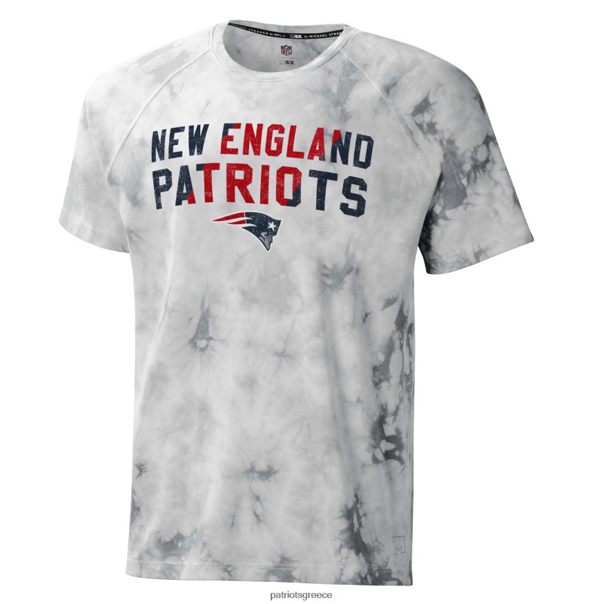 Patriots Jersey msx από τον michael strahan μπλουζάκι tie-dye raglan γκρι ανάλυσης άνδρες είδη ένδυσης VPDHTZ1981