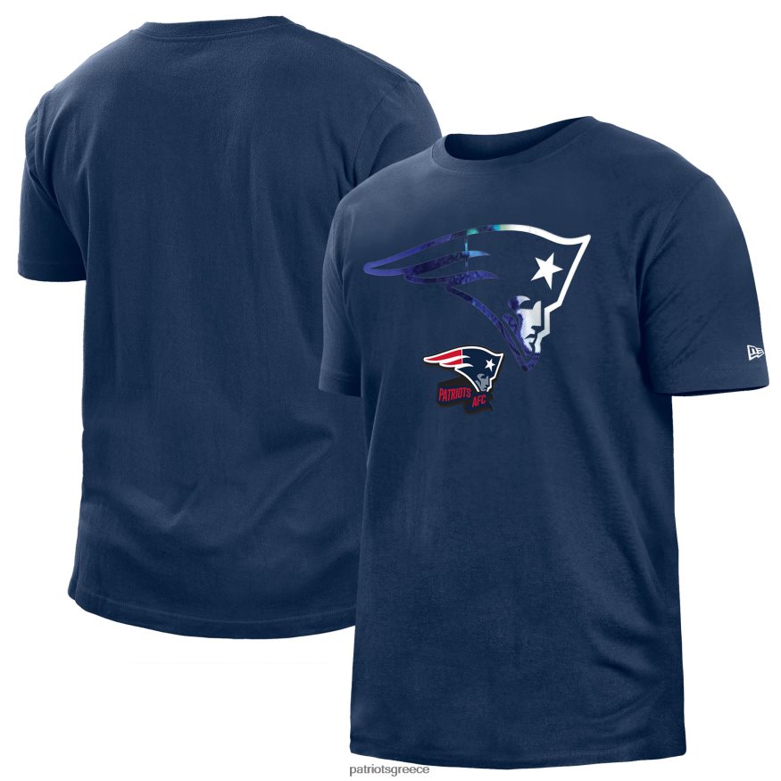 Patriots Jersey Μπλουζάκι με μελάνι χρωστικής πλάγιας γραμμής navy 2022 νέας εποχής άνδρες είδη ένδυσης VPDHTZ1940