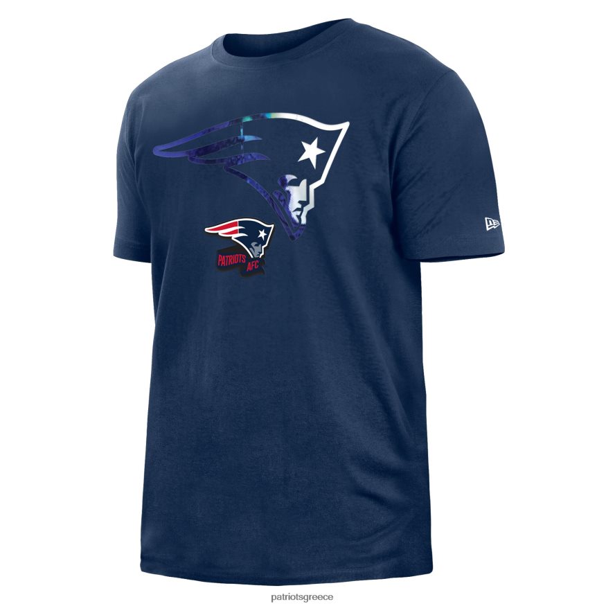Patriots Jersey Μπλουζάκι με μελάνι χρωστικής πλάγιας γραμμής navy 2022 νέας εποχής άνδρες είδη ένδυσης VPDHTZ1940