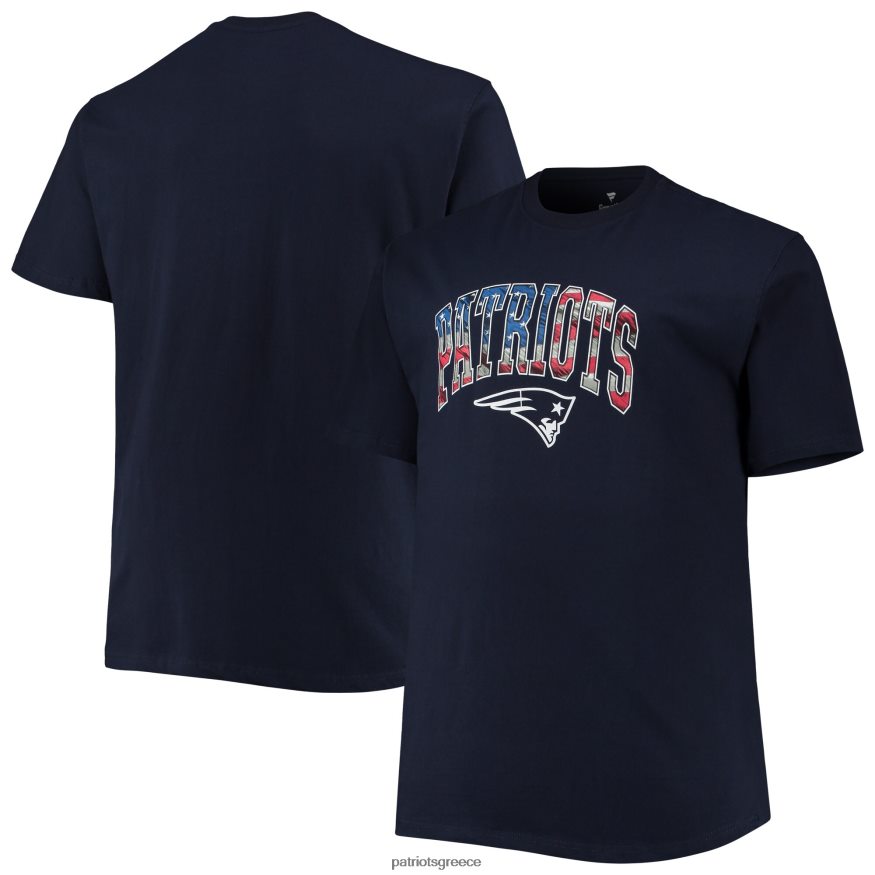 Patriots Jersey φανατικοί επώνυμα navy big & ψηλό μπλουζάκι με πανό 4 Ιουλίου άνδρες είδη ένδυσης VPDHTZ2010