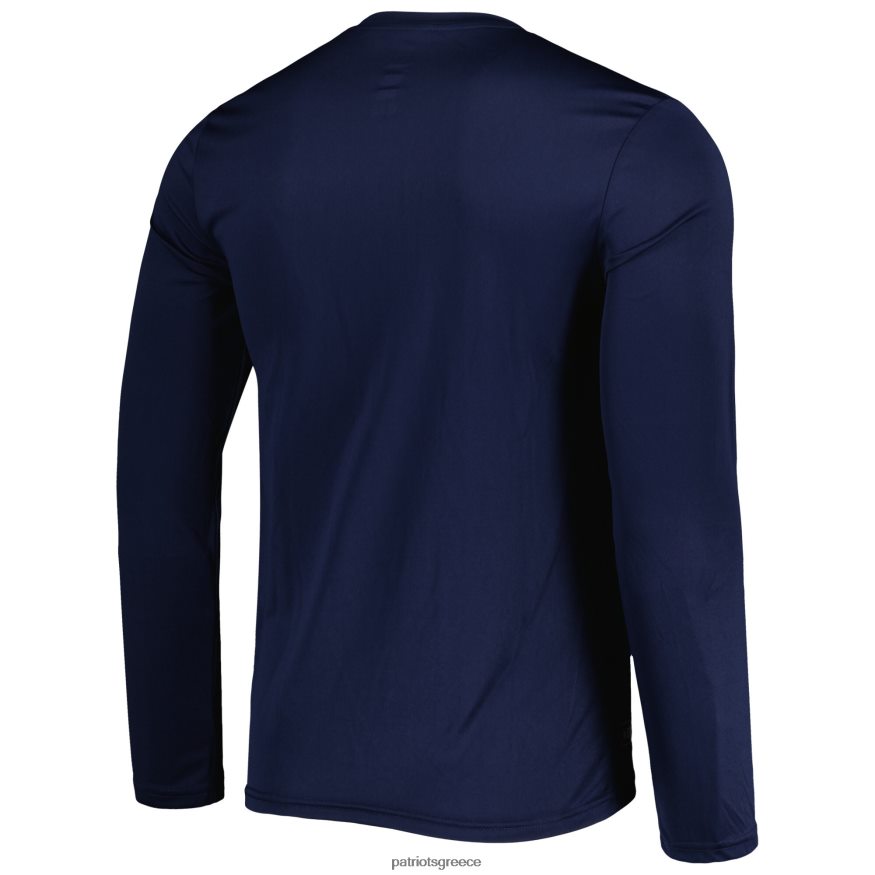 Patriots Jersey το new era navy συνδυάζει αυθεντικό μακρυμάνικο μπλουζάκι οφσάιντ άνδρες είδη ένδυσης VPDHTZ1884