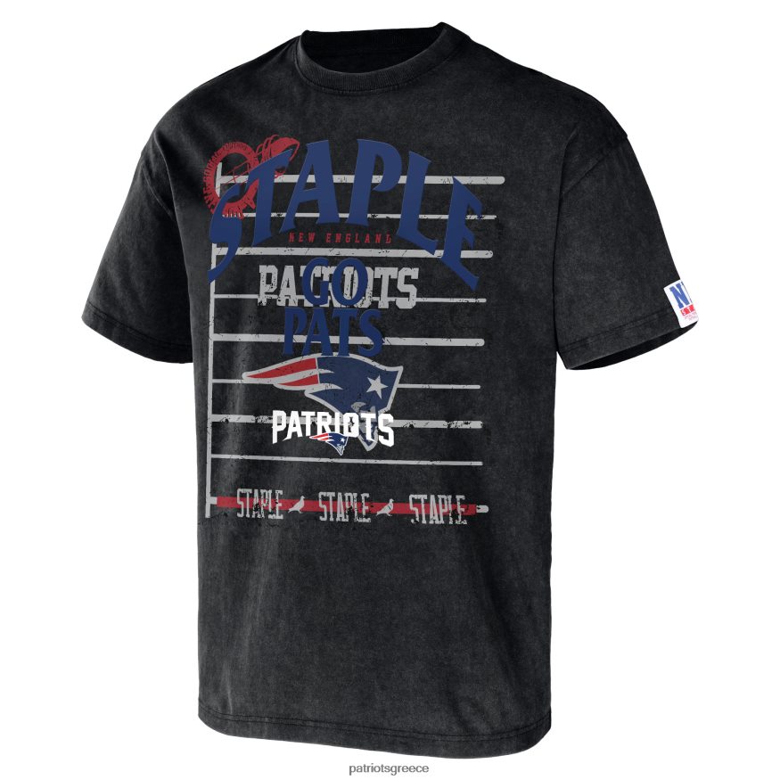 Patriots Jersey nfl x staple μαύρο vintage μπλουζάκι πλυσίματος άνδρες είδη ένδυσης VPDHTZ1977
