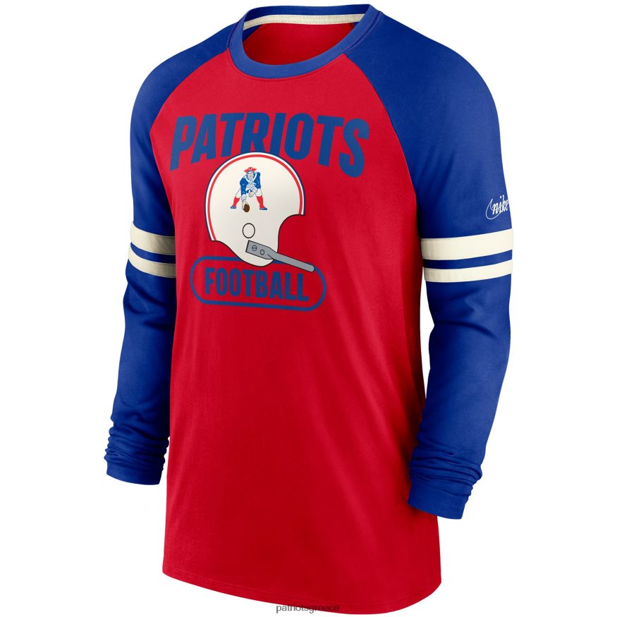 Patriots Jersey μακρυμάνικο μπλουζάκι από ρεγκλάν κόκκινο/βασιλικό nike άνδρες είδη ένδυσης VPDHTZ1852