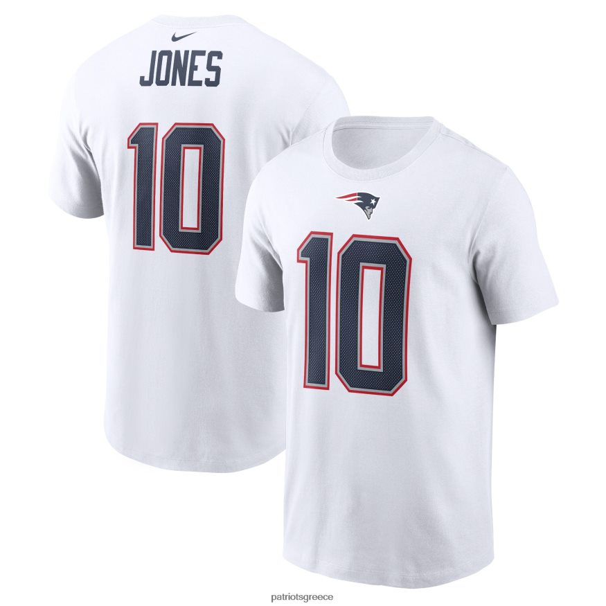 Patriots Jersey Μπλουζάκι με όνομα και αριθμό λευκού παίκτη nike mac jones άνδρες είδη ένδυσης VPDHTZ1929
